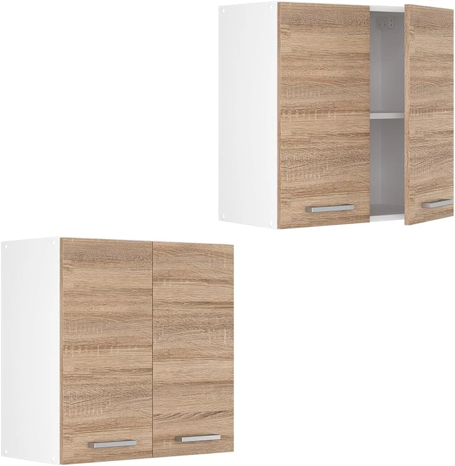 Pensile da cucina R-Line, Sonoma, 60 cm, per la libera combinazione all'interno di sistemi cucina modulari
