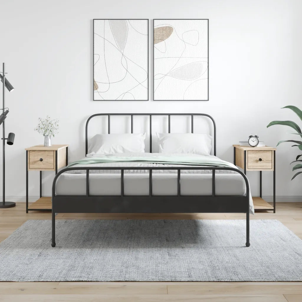 Comodini 2 pz-Set di 2 Tavolino da notte Rovere Sonoma 30x60x60 cm in Legno Multistrato 872019