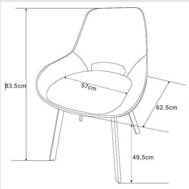 Sedia Krystal in Tessuto Mattone 63x57x82 cm