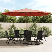 Ombrellone da Giardino-Ombrello da Balcone con Palo in Legno Terracotta 400x273 cm
