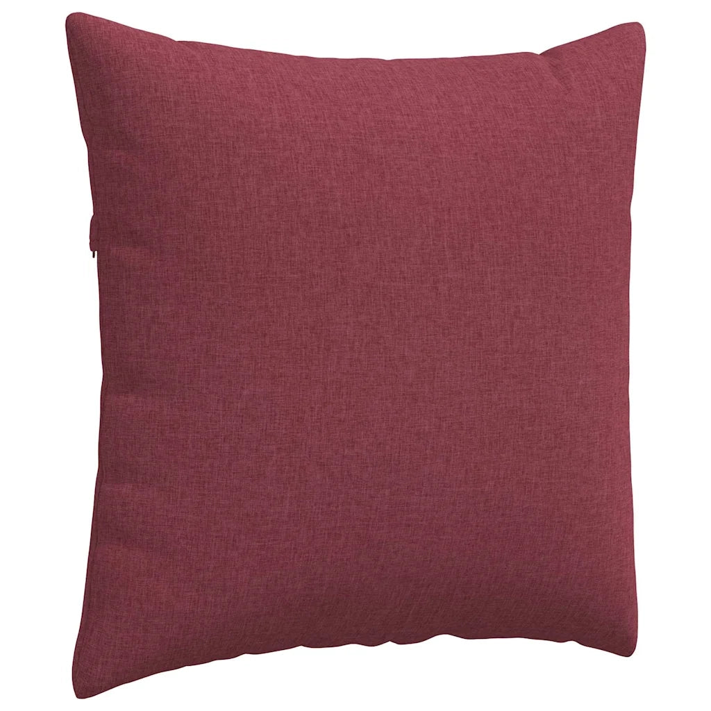 Cuscini da Divano 2 pcs Rosso Vino 80 x 80 cm Tessuto