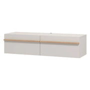 Sirolo, Mobile Porta tv un Ripiano, 128x41.5x32h cm Bianco Crema