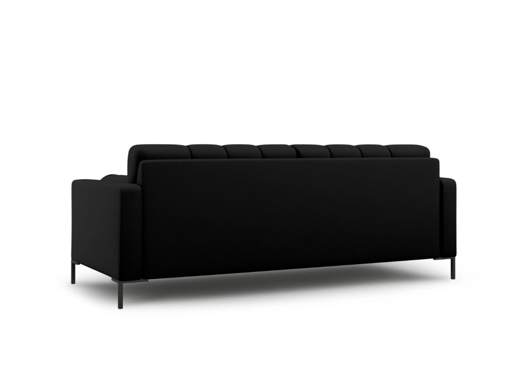 Cosmopolitan Design - Divano "Bali" 3 posti in tessuto strutturato nero 