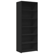 Credenza | Madia | Buffet da pranzo | Armadio da pranzo Nera 70x41x185 cm in Legno Multistrato