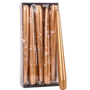Set 12 Candele Decorative Coniche 8 Ore in Cera Rame