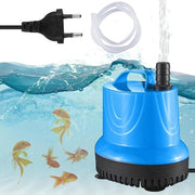 Mini-pompa acqua con 3 diffusori e 15 m tubo - 25 W 1500 l/h regolabile pompa di immersione - pompa per acquario vasca rocciosa giardino (blu)