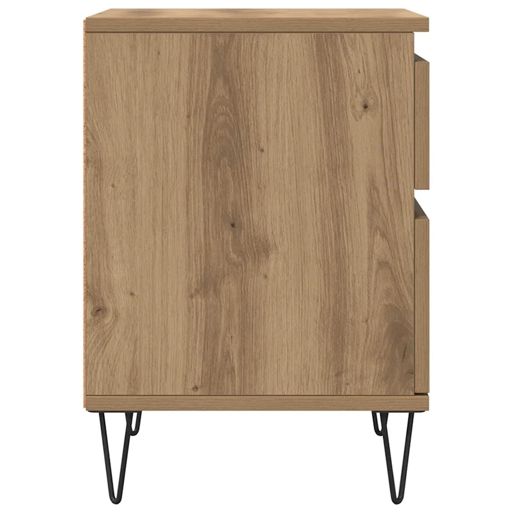 vidaXL Comodini 2pz Rovere Artigianale 40x35x50 cm Legno Multistrato