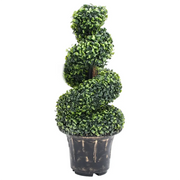 Pianta di Bosso Artificiale a Spirale con Vaso Verde 89 cm cod mxl 66338