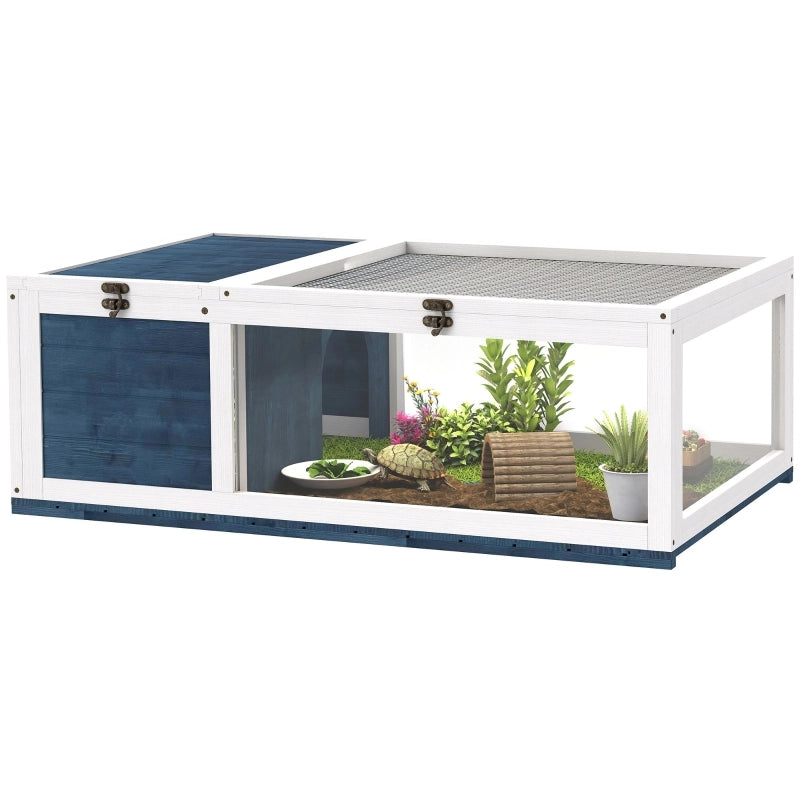 CASA PER TARTARUGHE 91 x 60,5 x 32 cm Legno Blu