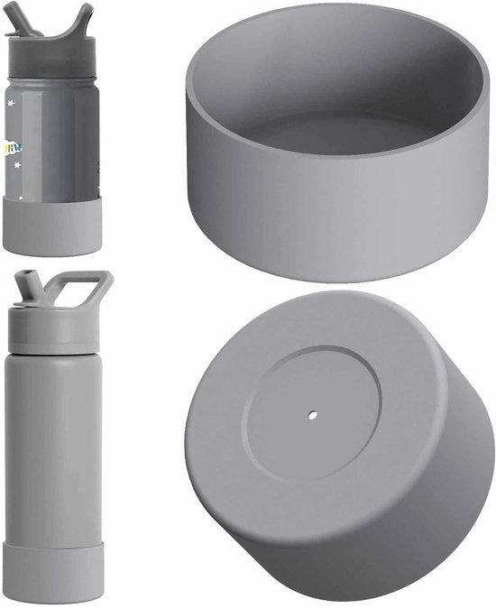 Fascia Acquatica Plus - 2 Pezzi - 14oz/18oz/22oz - Grigio - Bumper Protezione in Silicone