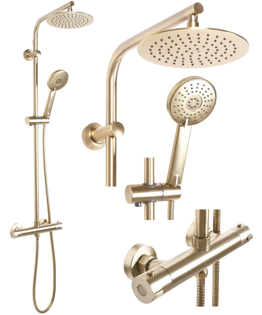 Set Doccia Da Incasso Rea Bliss Brush Gold