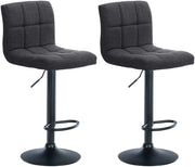 2er Set Barhocker Calma Stoff schwarz
