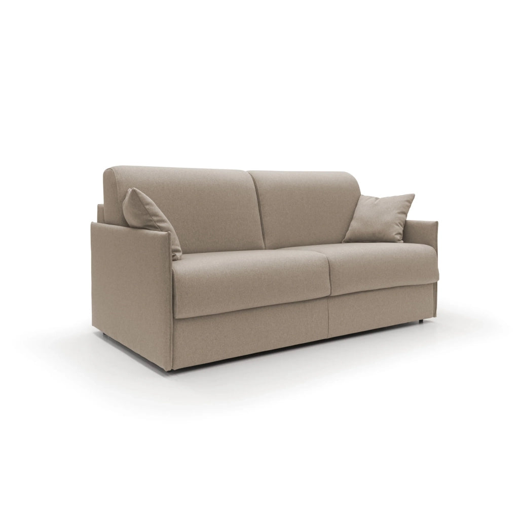 Evans Divano letto matrimoniale in tessuto impermeabile T13 169 cm (mat. 140x197) beige