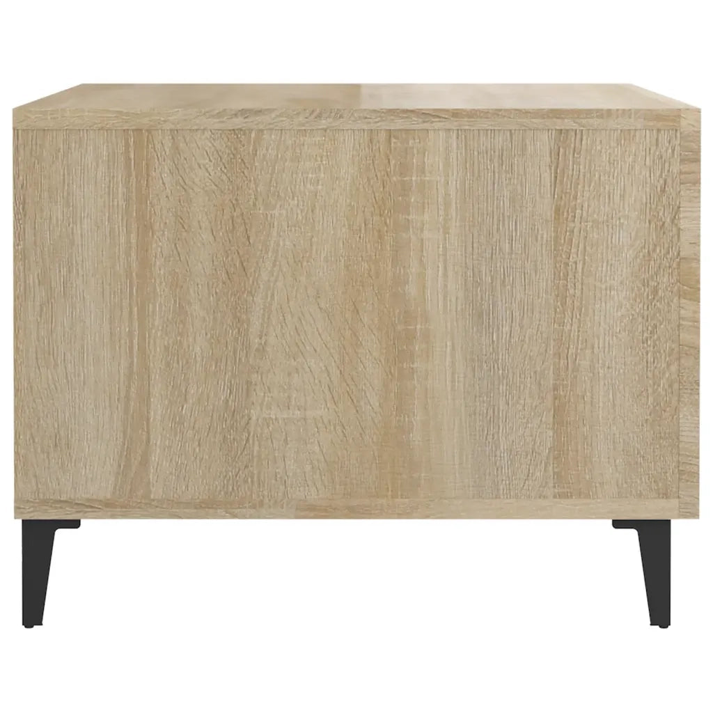 Tavolino da salotto | Tavolino da caff¨¨ | Tavolino da Soggiorno Gambe in Metallo Rovere Sonoma 50x50x40 cm
