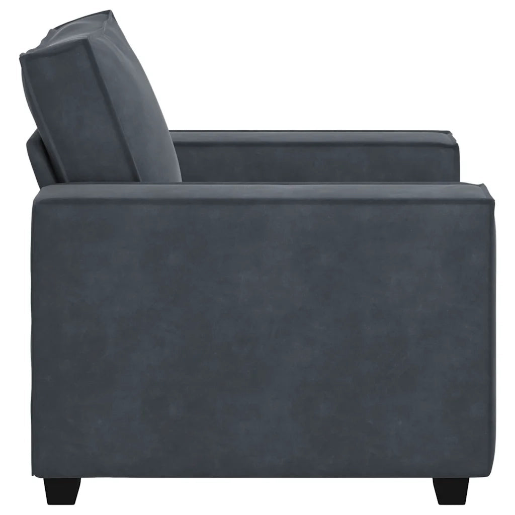 Divano Sedia Grigio Scuro 100x78x84 cm Velluto 4105001