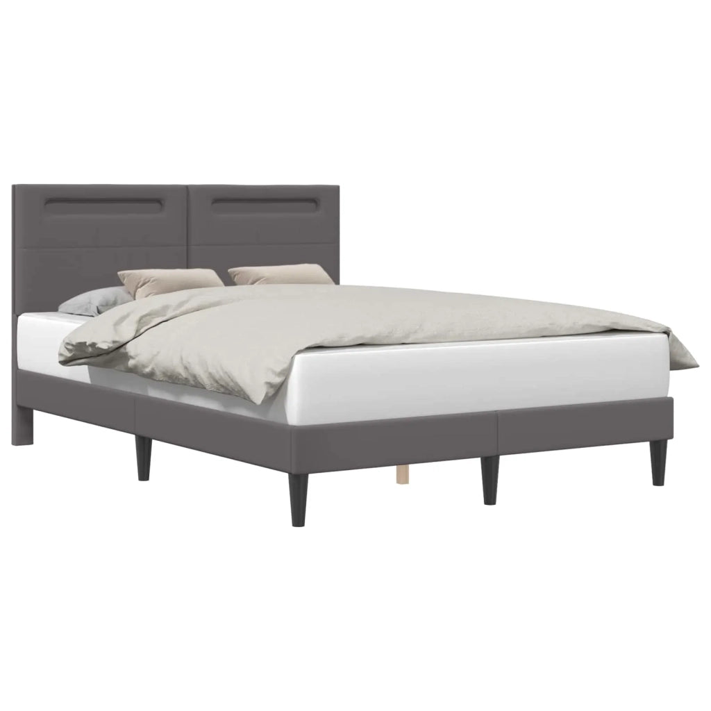Struttura del letto con testiera Grigio 140 x 200 cm Similpelle 42028024