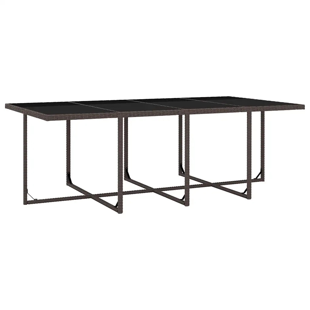 Set da Pranzo da Giardino 13 pz con Cuscini Polyrattan Marrone cod mxl 36184