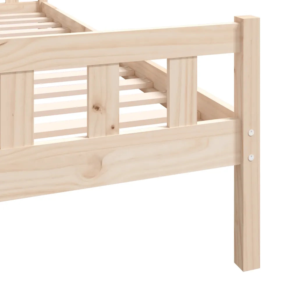 Letto singolo | Letto per adulti | Giroletto in Legno Massello 90x190 cm Single