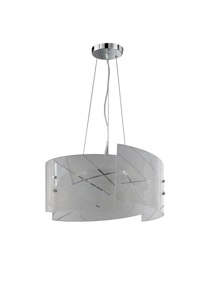 Lampada a Sospensione da Interno  E27 in Vetro Bianco