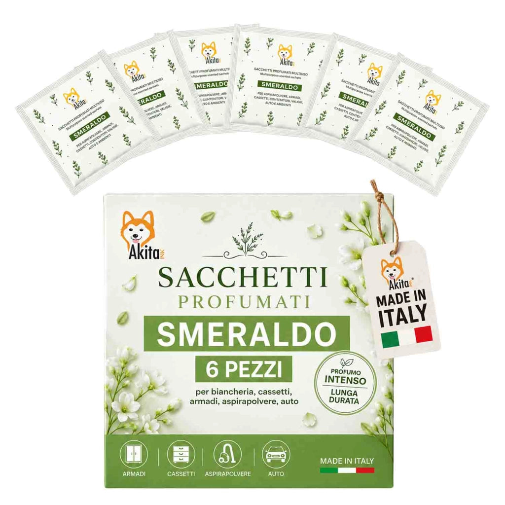 Akitaink 6 Sacchetti Profumati Smeraldo Armadi
