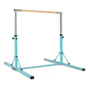 Barra ginnastica per bambini con 13 altezze regolabili portata 100kg-Attrezzatura palestra domestica Azzurro