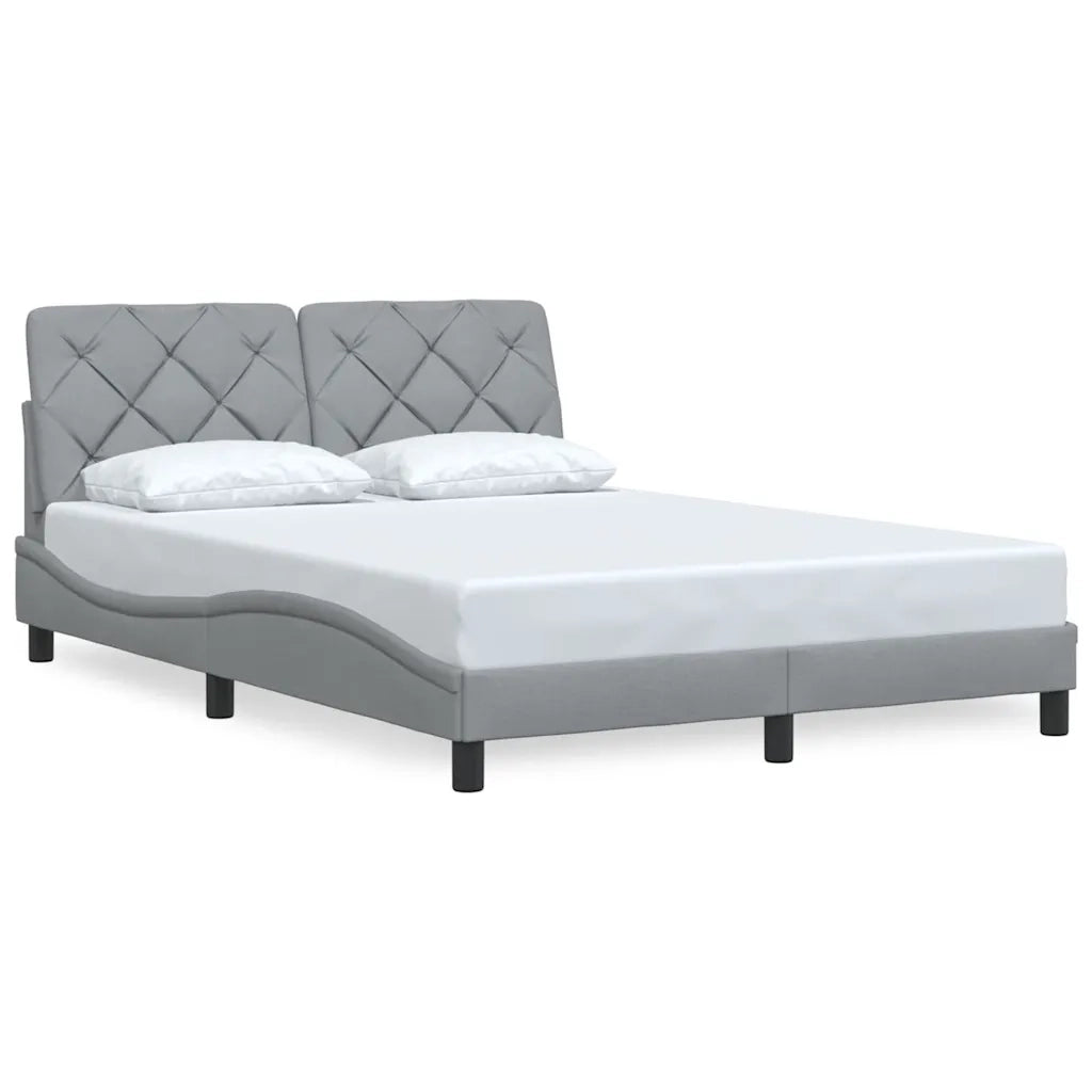 Giroletto senza Materasso Grigio Chiaro 140x190 cm Tessuto 3310594