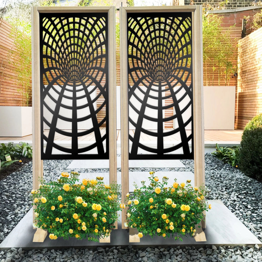 BLACK HOLE - Separè - Paravento modulabile - 70x190cm - in Legno e PVC Colore: nero