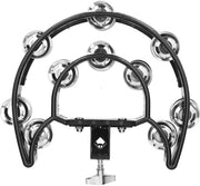 Tamburello a Doppia Riga - Campanelli in Acciaio Inossidabile - Adatto Adulti - Strumento Musicale Percussivo - Suono Chiara - KTV