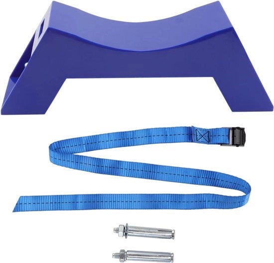 Supporto per Serbatoio di Gas Cilindro Montaggio a Parete - Cinghia Fissa - Cinghia di Serbatoio di Gas - Viti di Espansione - Cintura di Sicurezza - Blu .