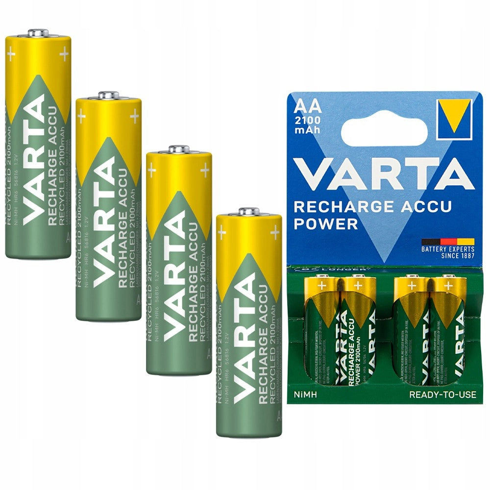 Trade Shop - 4 Pile Varta Stilo Batterie Aa Alkaline Ricaricabili 2100mah Nimh Hr6 1.2v Accu -