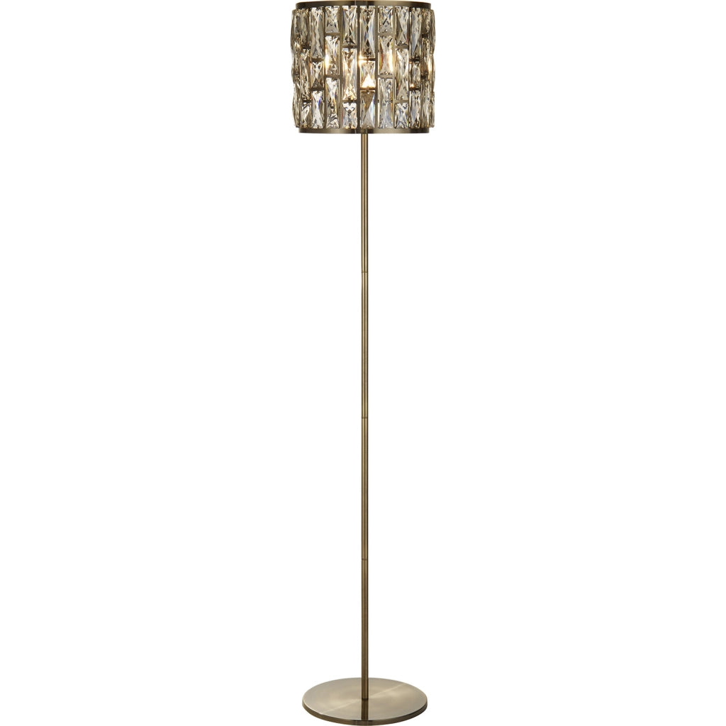 Piantana Classico Gioiello Acciaio Ottone Vetro 1 Luce E27