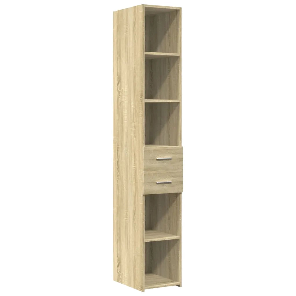 Credenza-Buffet-Armadio da cucina Rovere Sonoma 30x42,5x185 cm in Legno Multistrato 601173