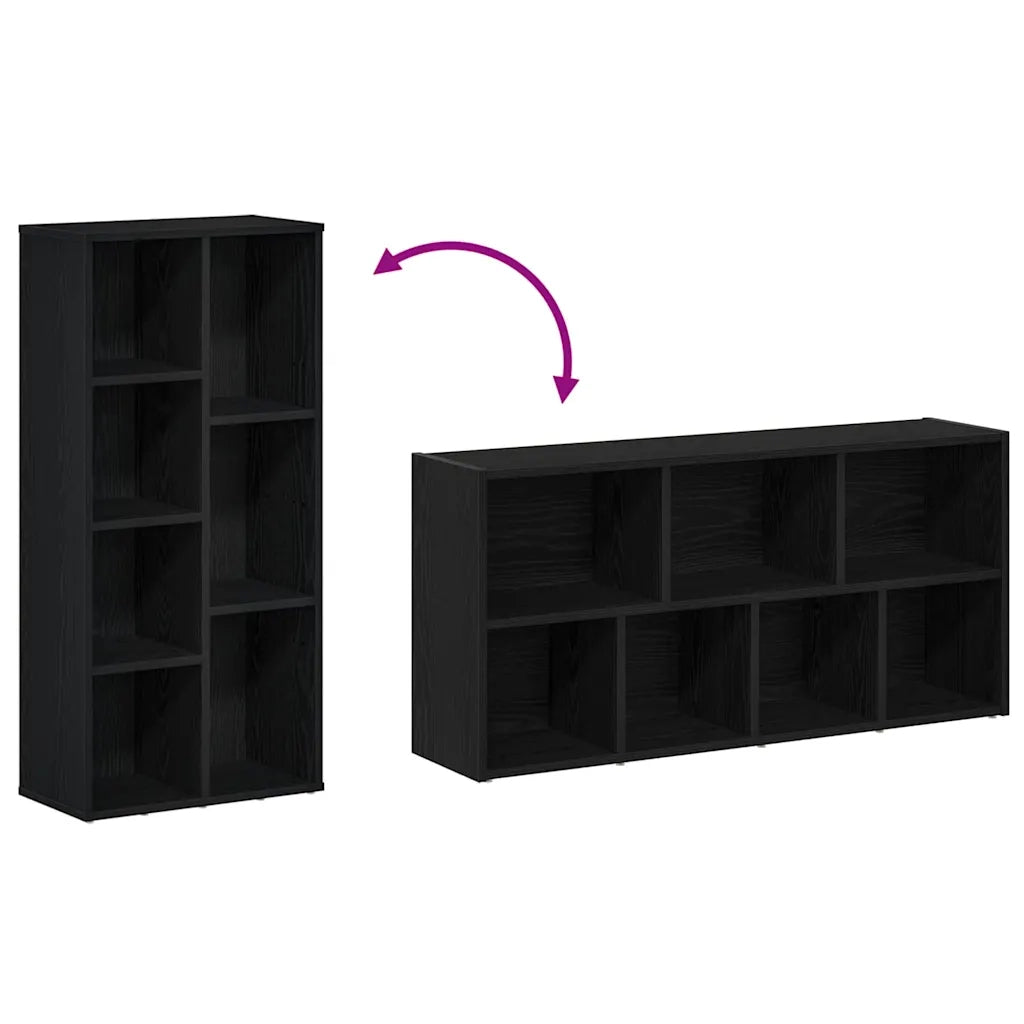 vidaXL Libreria Rovere Nero 50x25x104 cm in Legno Multistrato