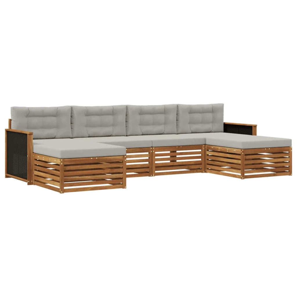 Set di divani da esterno 6 pz Legno di Acacia Massello 3383674