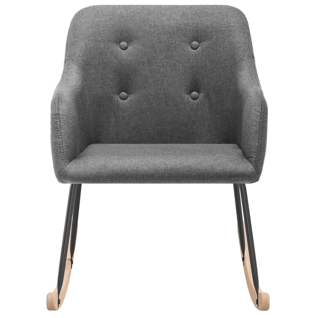 Sedia a Dondolo Grigio Chiaro in Tessuto cod mxl 37203