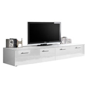 Mobile TV 200cm Collezione COMET. Colore bianco. 2 ante a ribalta.