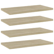 Ripiani per Libreria 4pz Rovere Sonoma 40x20x1,5cm Multistrato 805144