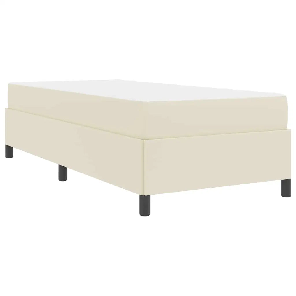 Struttura del letto con materasso Crema 80 x 200 cm Tessuto