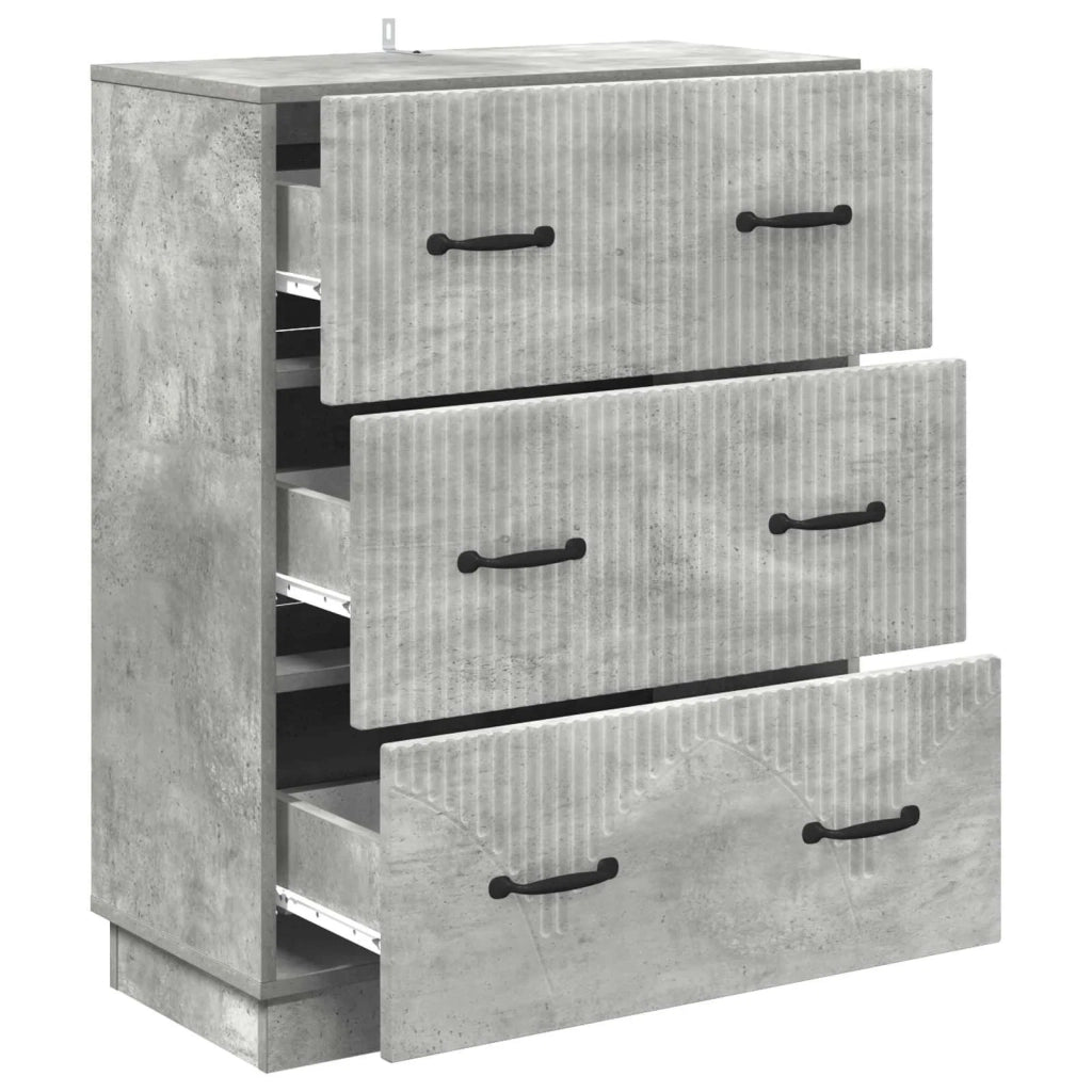 Mobile con Cassetti Grigio Cemento 66 x 34,5 x 87 cm 895298