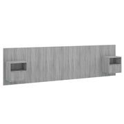 Testiera | Testata Letto con Comodini in Legno Multistrato Grigio Sonoma