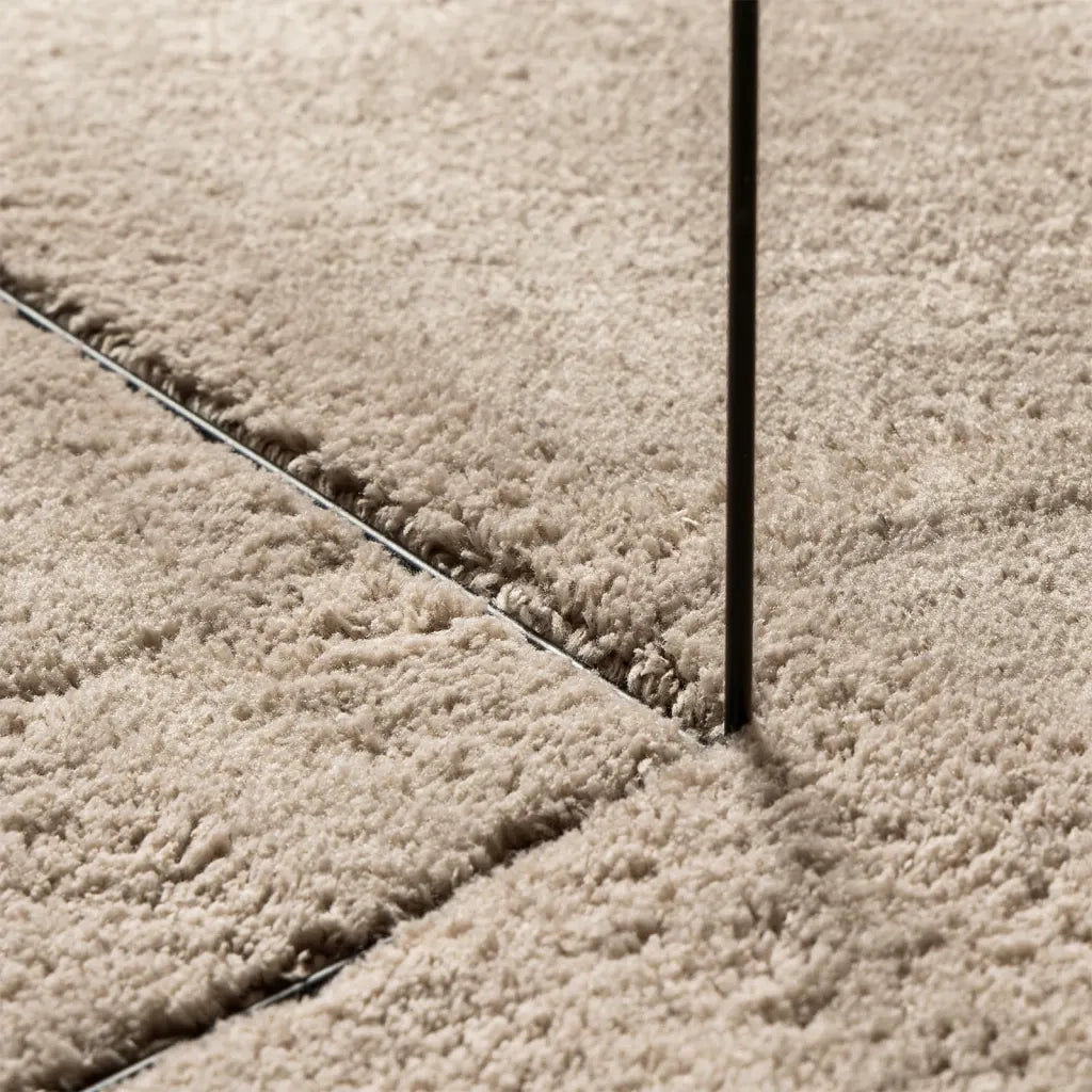 Tappeto a Pelo Corto HUARTE Morbido e Lavabile Sabbia 240x240cm 375063