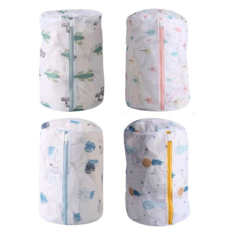Trade Shop - Set 2pz Sacchetto Lavaggio Rete Con Cerniera Biancheria 22x33cm A Fantasia 58131 -