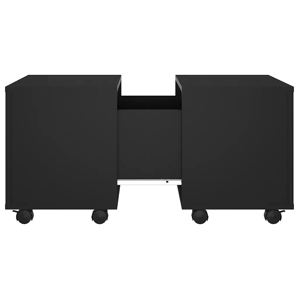 Tavolino da Salotto-Tavolino da soggiorno-Tavolo Nero 60x60x38 cm in Legno Multistrato
