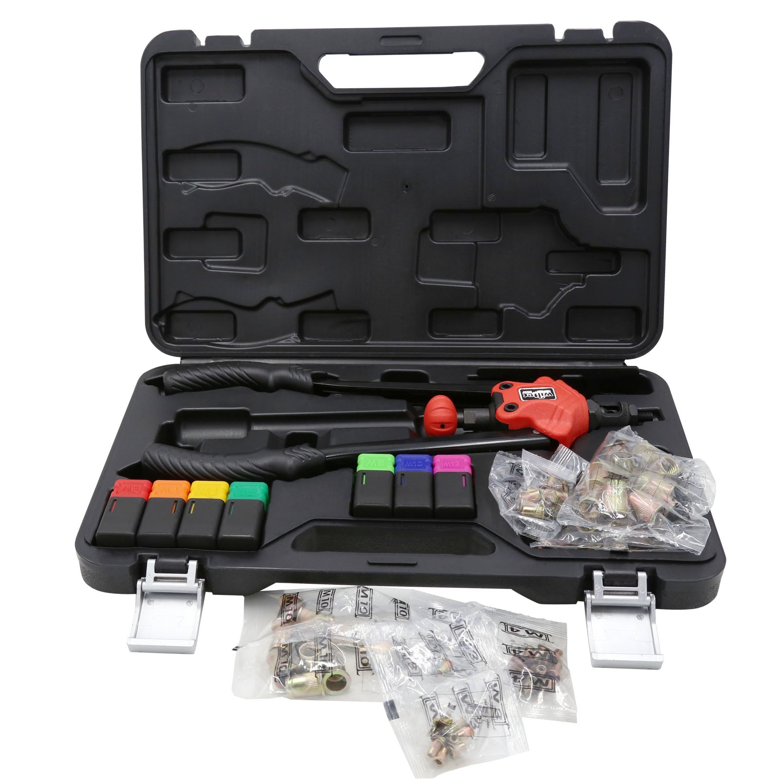 Pinza rivettatrice per dadi ciechi rivetti con 7 punte Set di rivetti ciechi