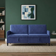 Divano con Storage Blu Polizia 192 x 78 x 87 cm Poliestere 42037001