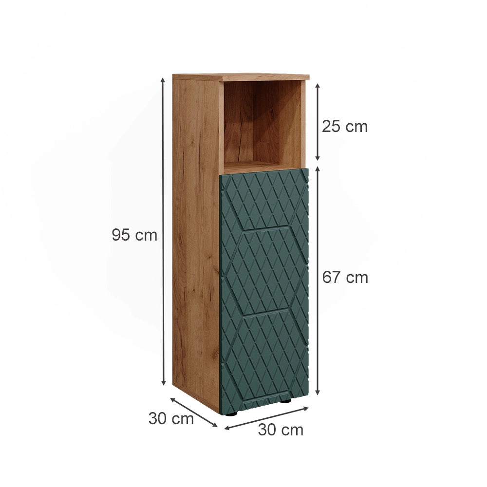 Vicco Mobile midi Quercia verde/oro 30 x 95 cm