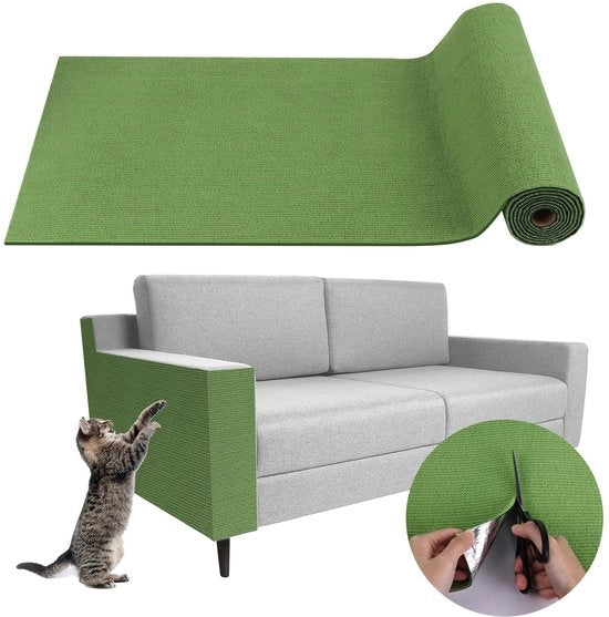 Mat per gatto autoadesivo, pannello per gatto, protezione per gatto, protezione per divano per gatto, pannello per gatto, parete per gatto, pannelli per gatto, (verde per frutta, 40x300cm)