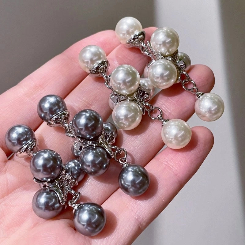 Orecchini pendenti con perle da donna