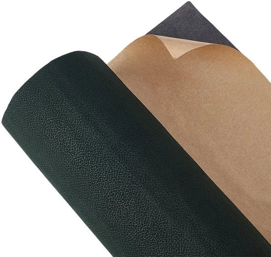 Kit di riparazione con stoffa autoadesiva in velluto verde scuro - Dimensioni 298 x 35,6 cm - Velluto