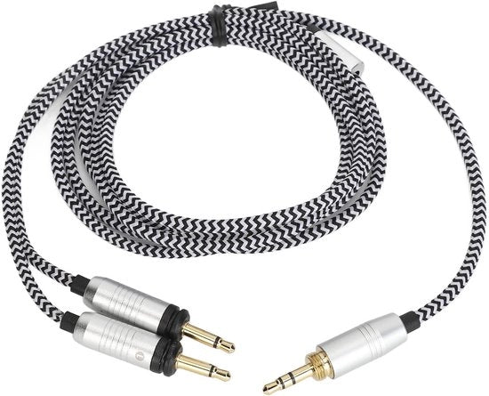 Cavo di Altoparlante - Compatibile con Focal Elegia/Celestee/Stellia/Elear/Clear/Radiance - Connesione 3,5 mm - Duraturo - Ottimo Suono - 16 Fili Cavo Coperchio/Zinco - Cavo Audio